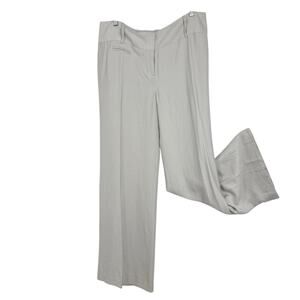 BCBGMAXAZRIA Caroline Wide Leg Pants size 8 Light Dove Gray